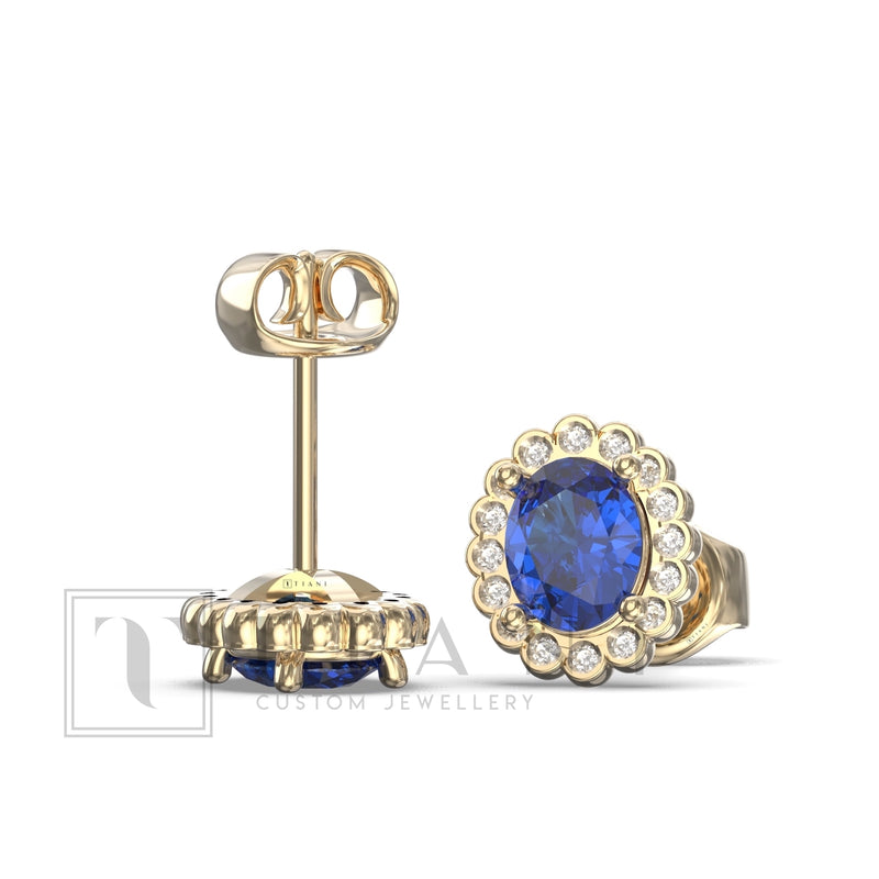sapphire and diamond earrings