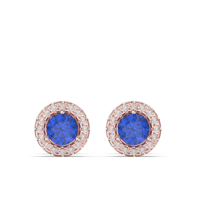 Natural blue store sapphire earrings