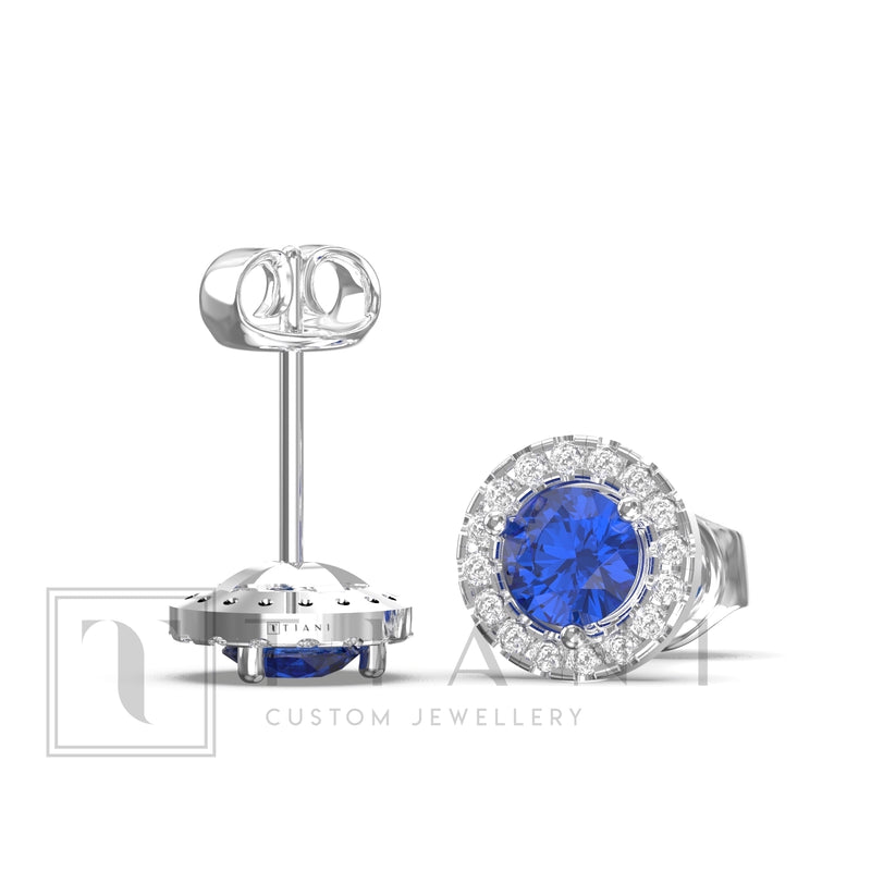 sapphire and diamond earrings