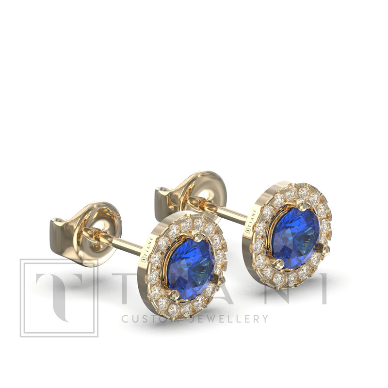 sapphire and diamond earrings