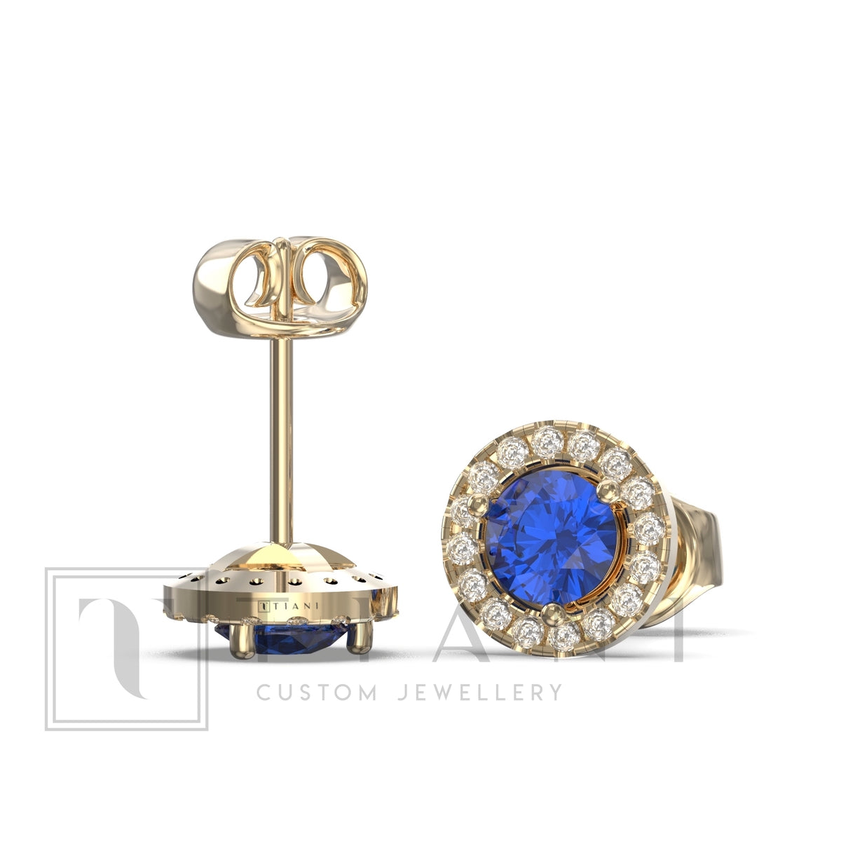 sapphire and diamond earrings