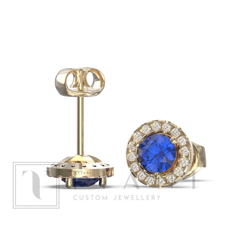 sapphire and diamond earrings
