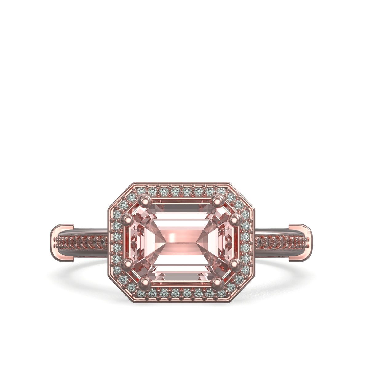 Isabella | Morganite & Diamond Ring