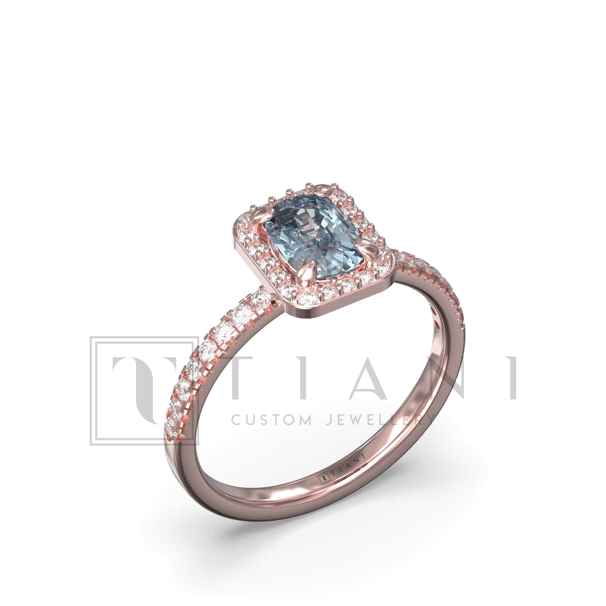 aquamarine and diamond ring