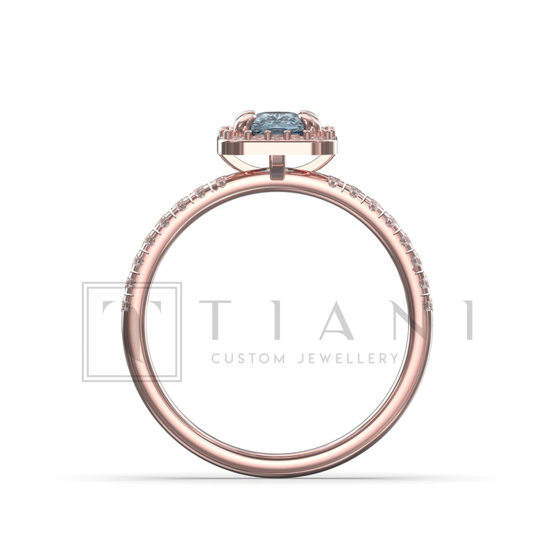aquamarine and diamond ring