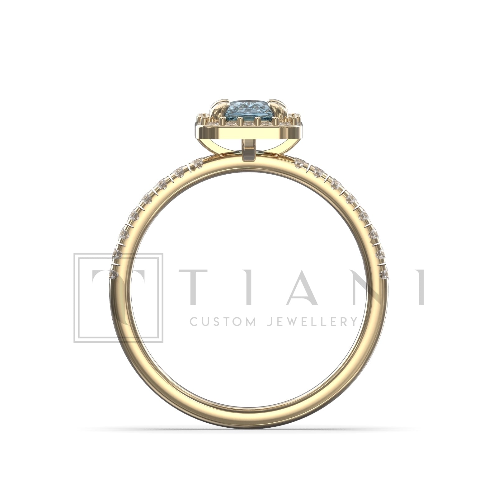 aquamarine and diamond ring