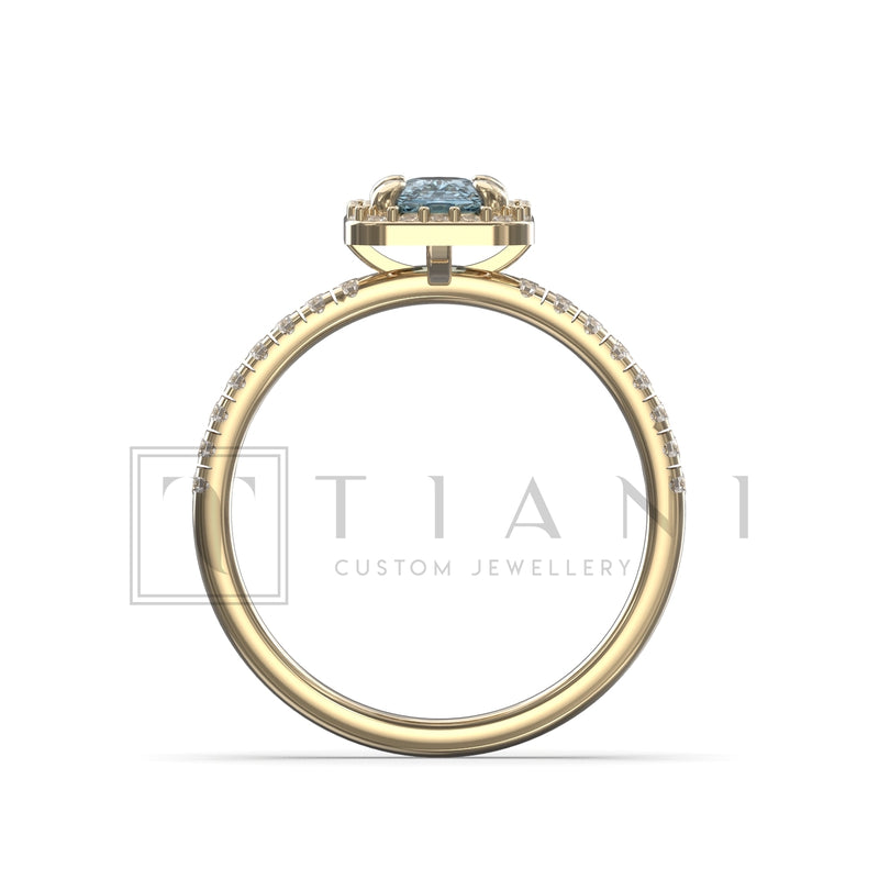aquamarine and diamond ring