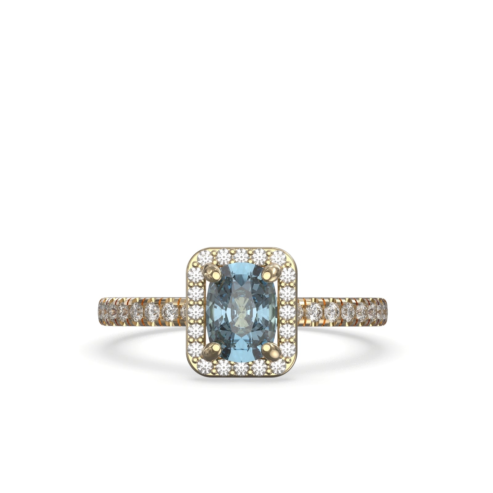 aquamarine and diamond ring