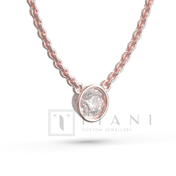 round diamond necklace 