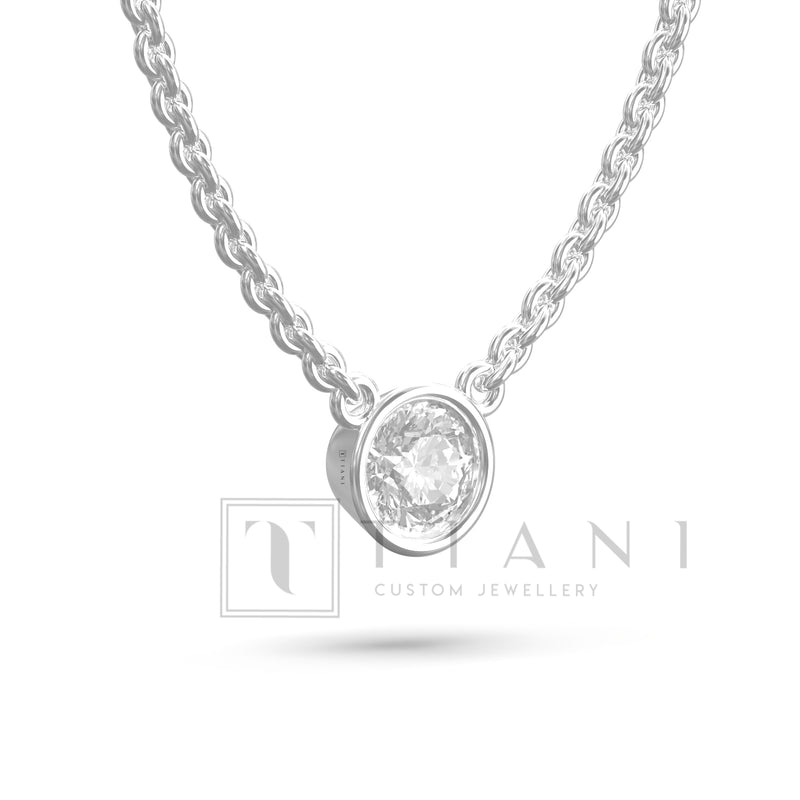 round diamond necklace 