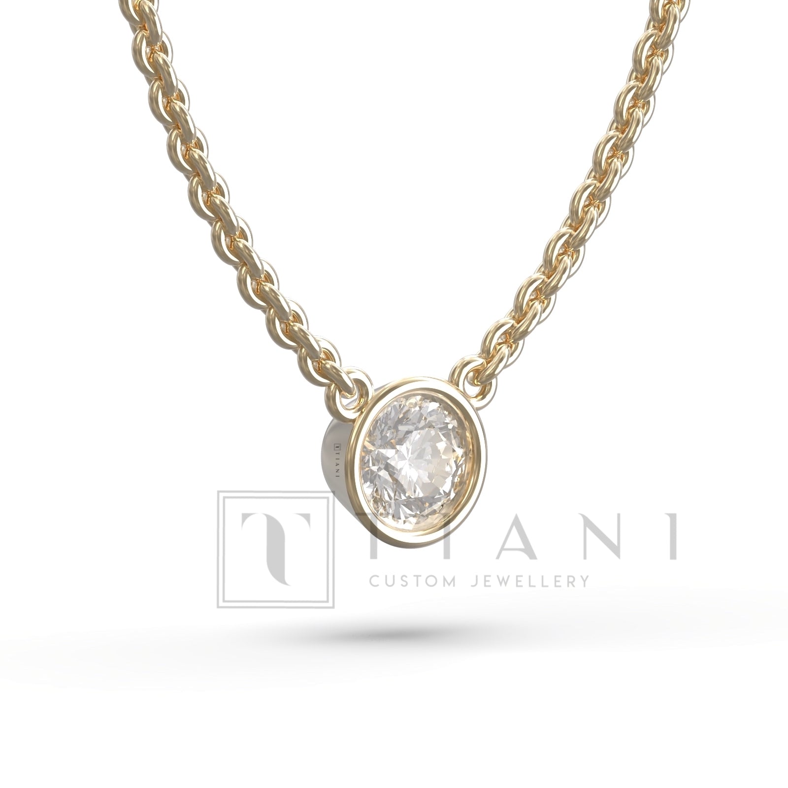 round diamond necklace 