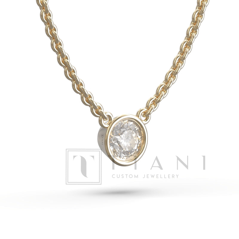 round diamond necklace 