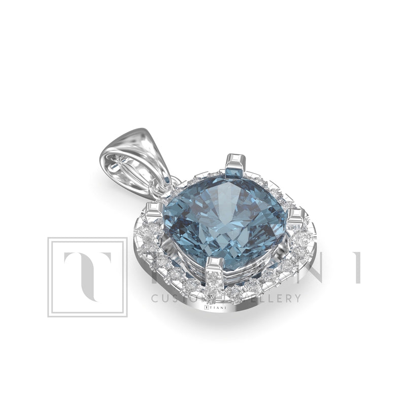 halo diamond necklace 