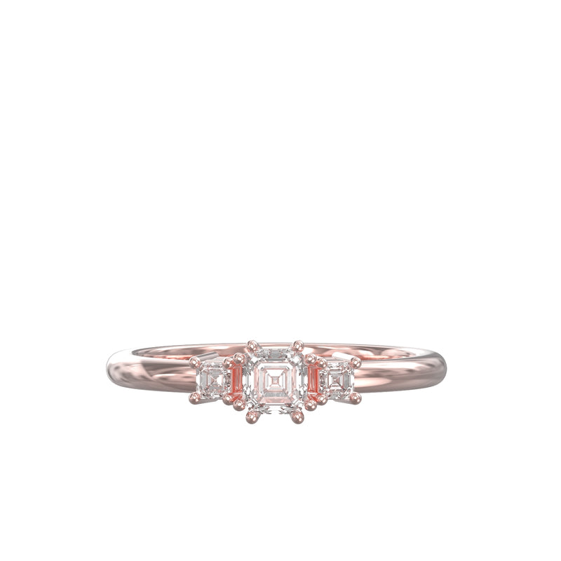 asscher cut diamond ring