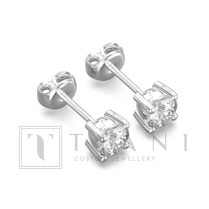 white gold diamond earrings