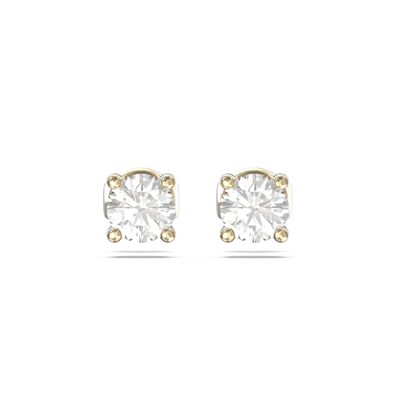 yellow gold diamond earrings