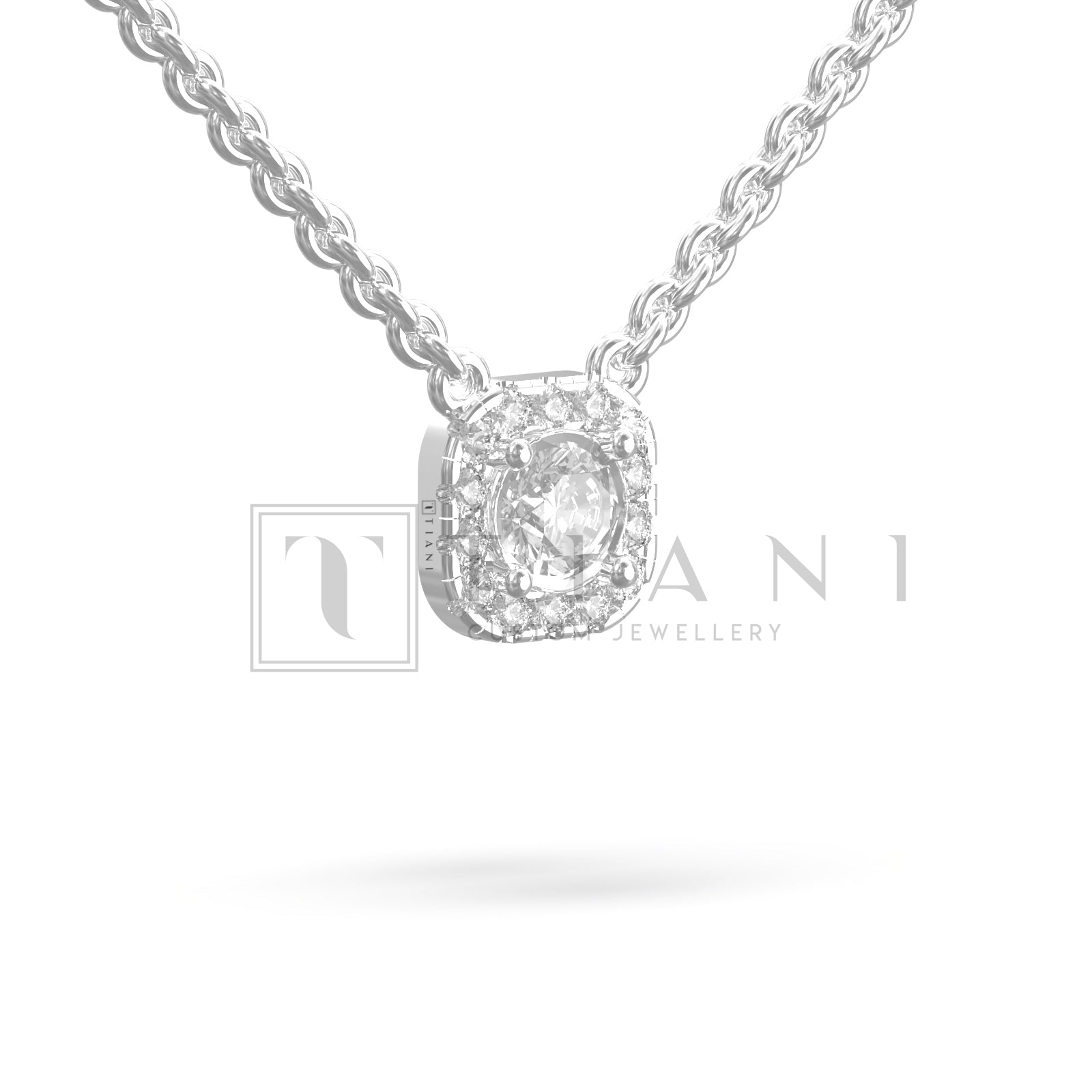  square diamond necklace