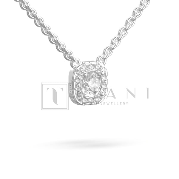  square diamond necklace