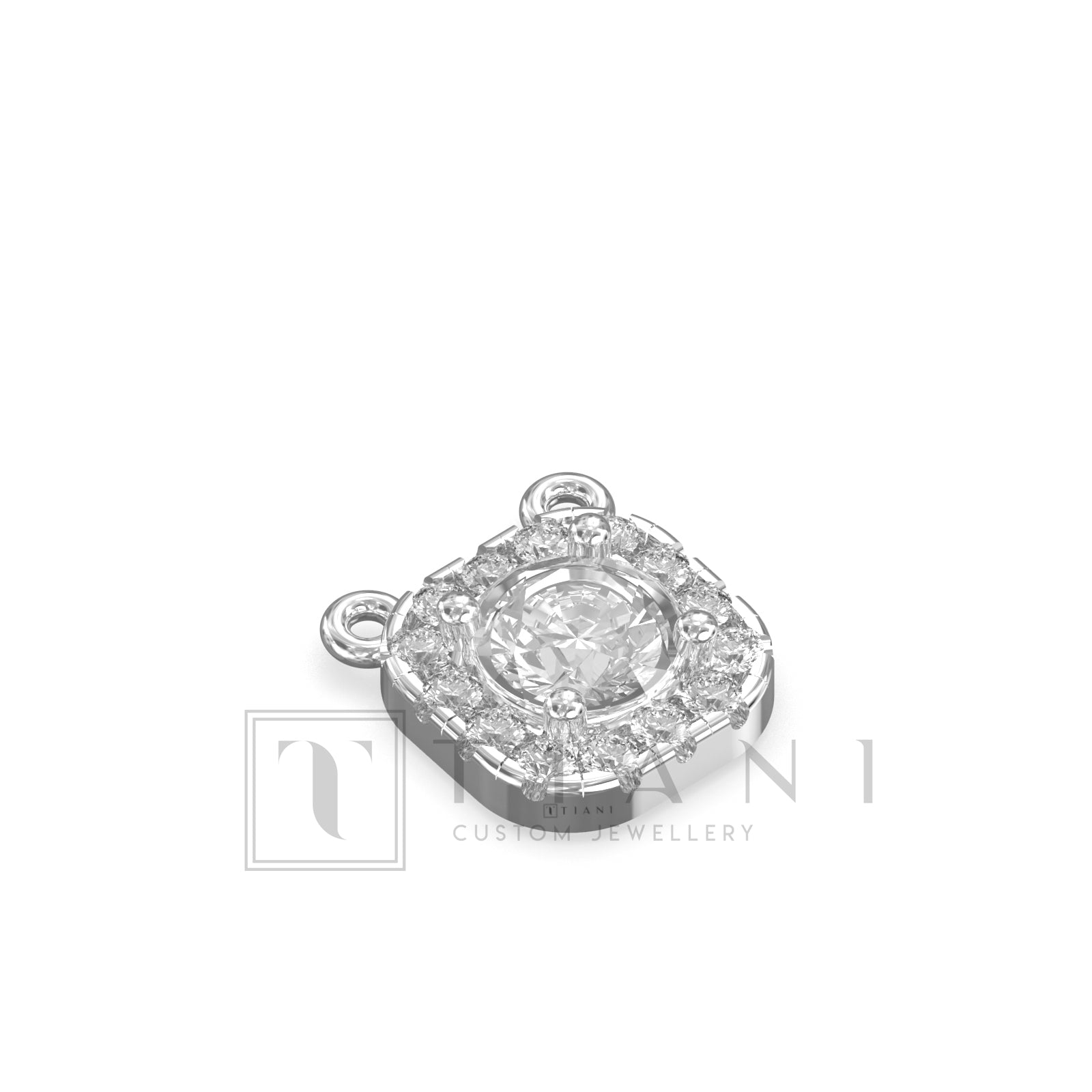  square diamond necklace