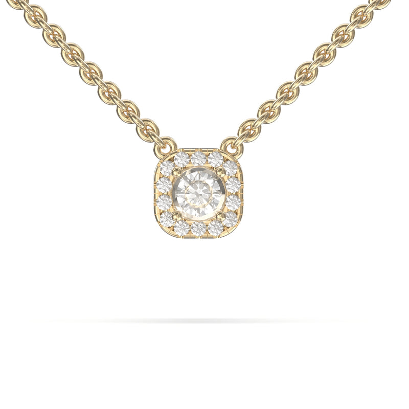  square diamond necklace