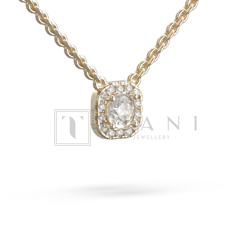  square diamond necklace