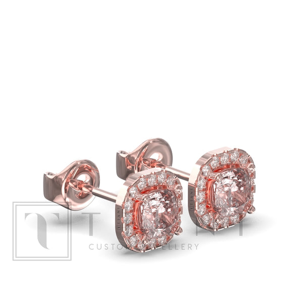 morganite earrings