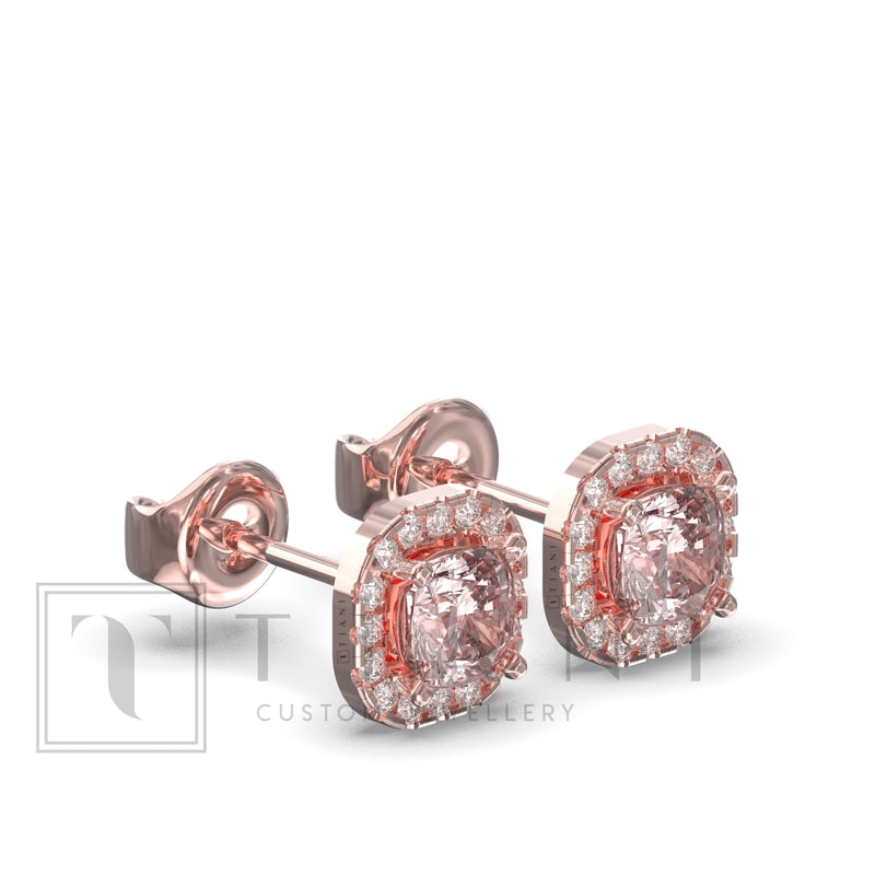 morganite earrings