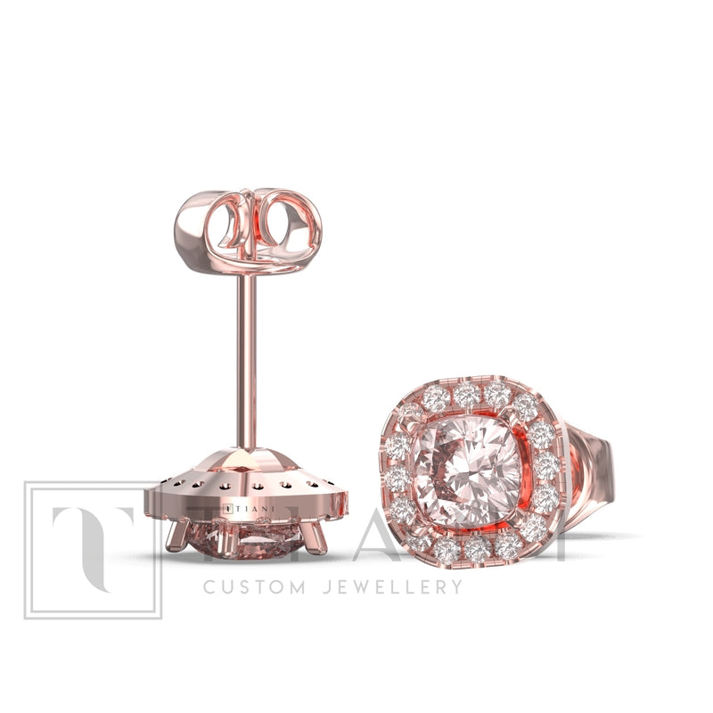 morganite earrings