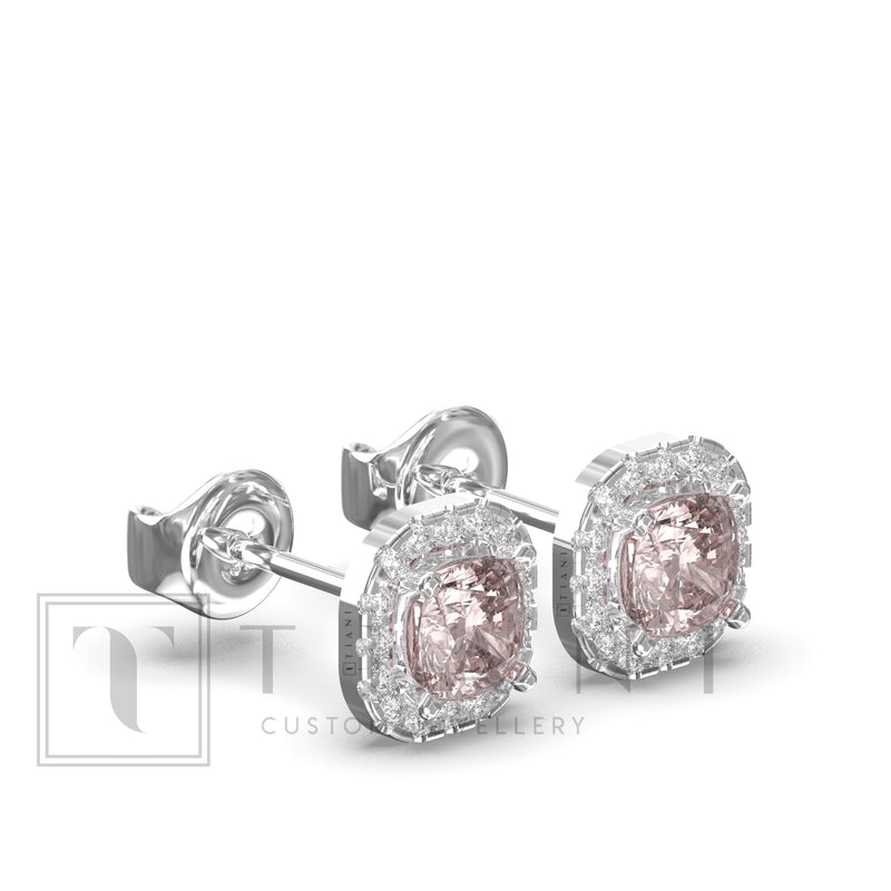 morganite earrings