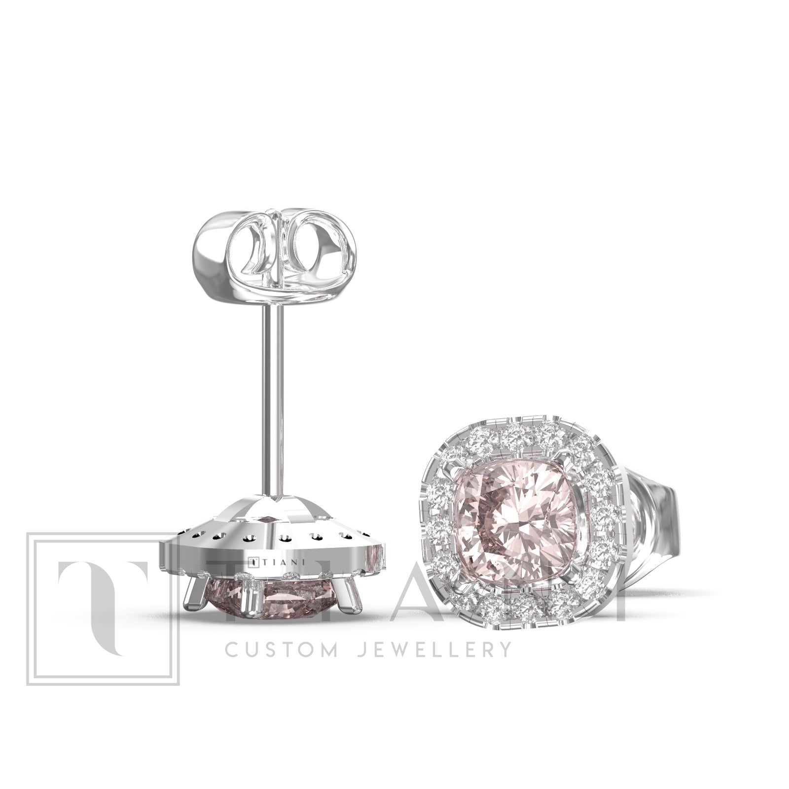 morganite earrings
