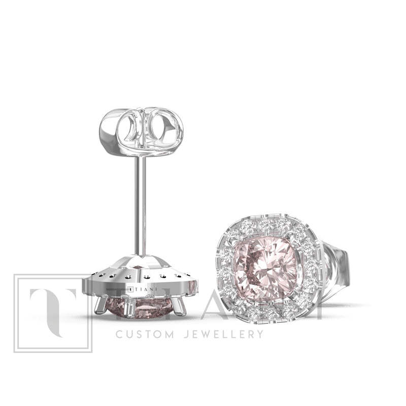 morganite earrings