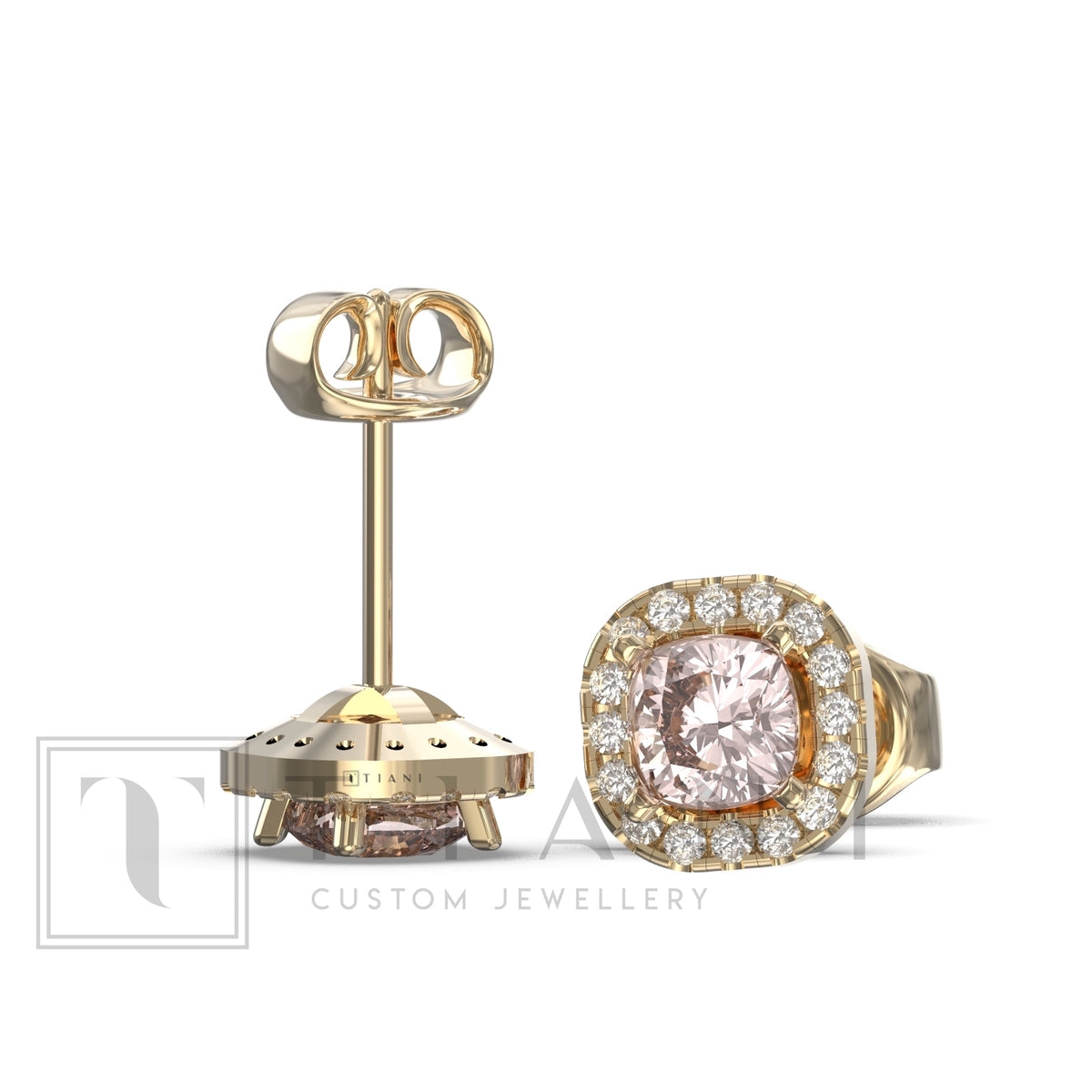 morganite earrings