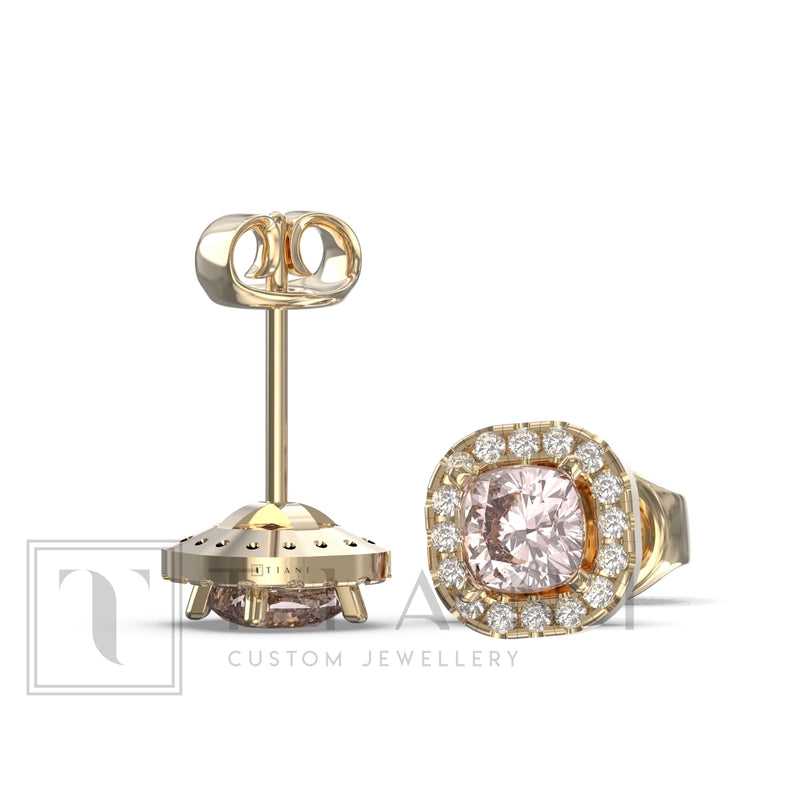 morganite earrings