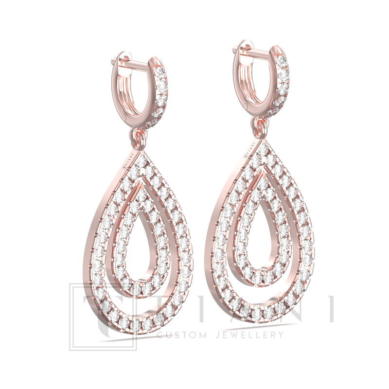 diamond drop earrings