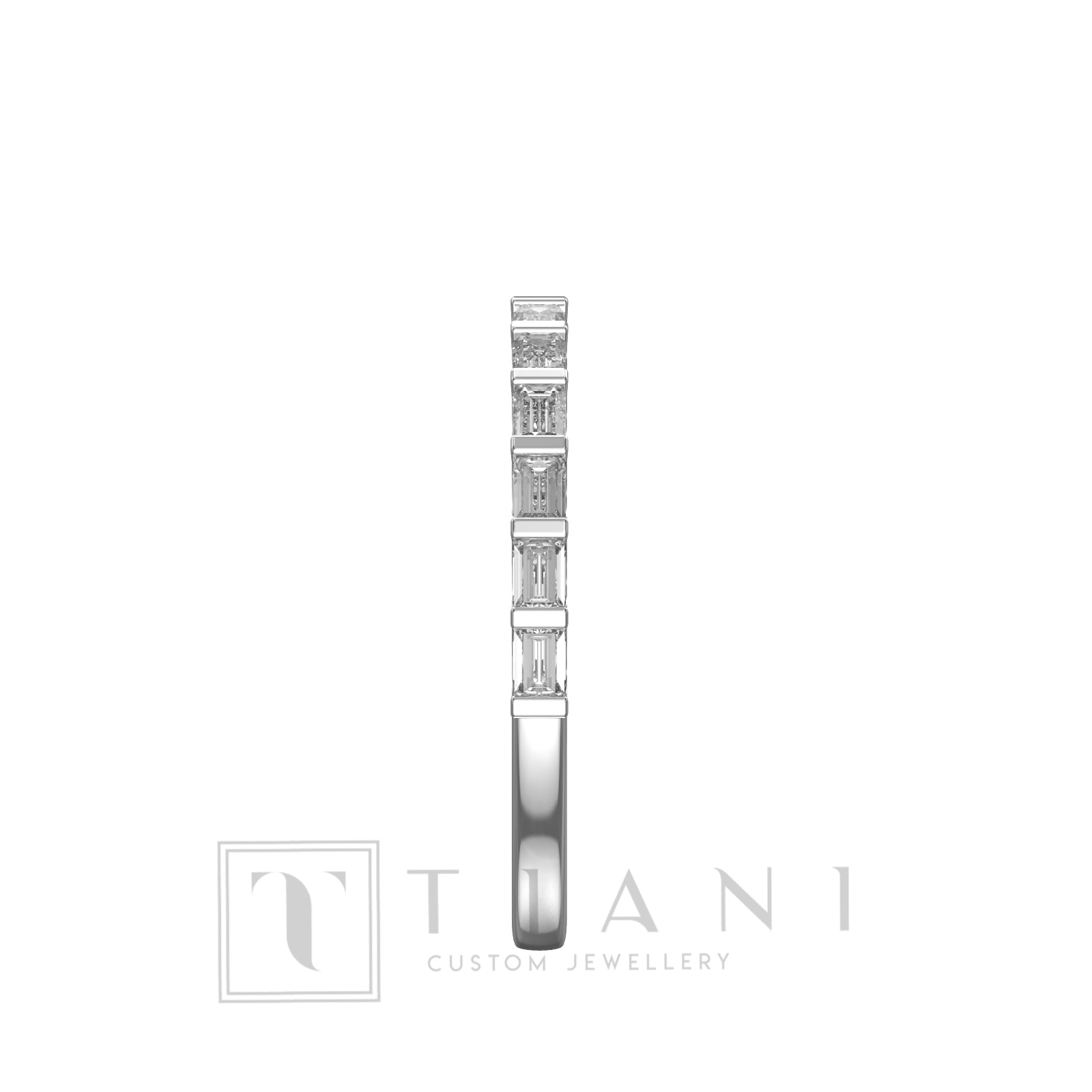 baguette diamond wedding band 