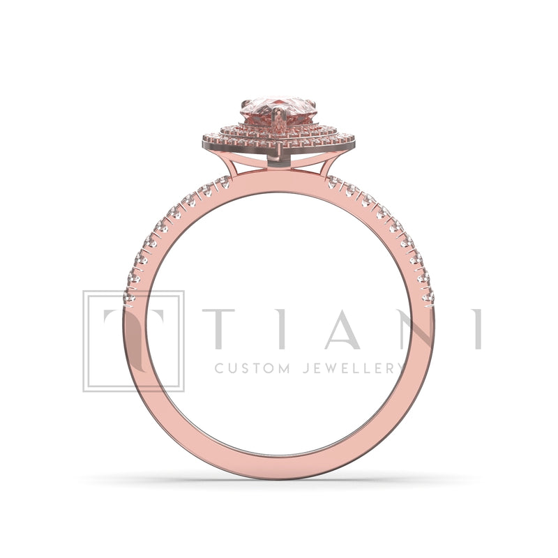 diamond halo engagement ring