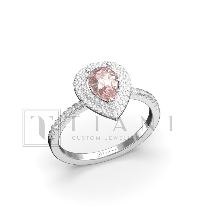 diamond halo engagement ring
