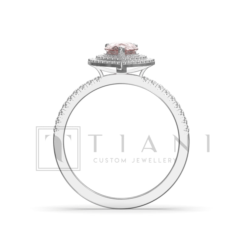 diamond halo engagement ring