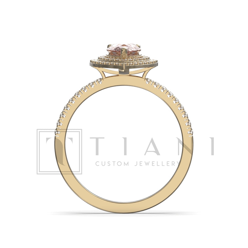 diamond halo engagement ring