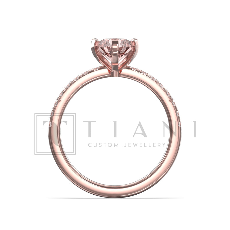 morganite and diamond ring