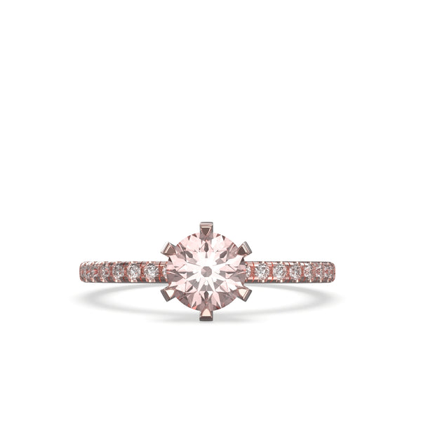 morganite and diamond ring