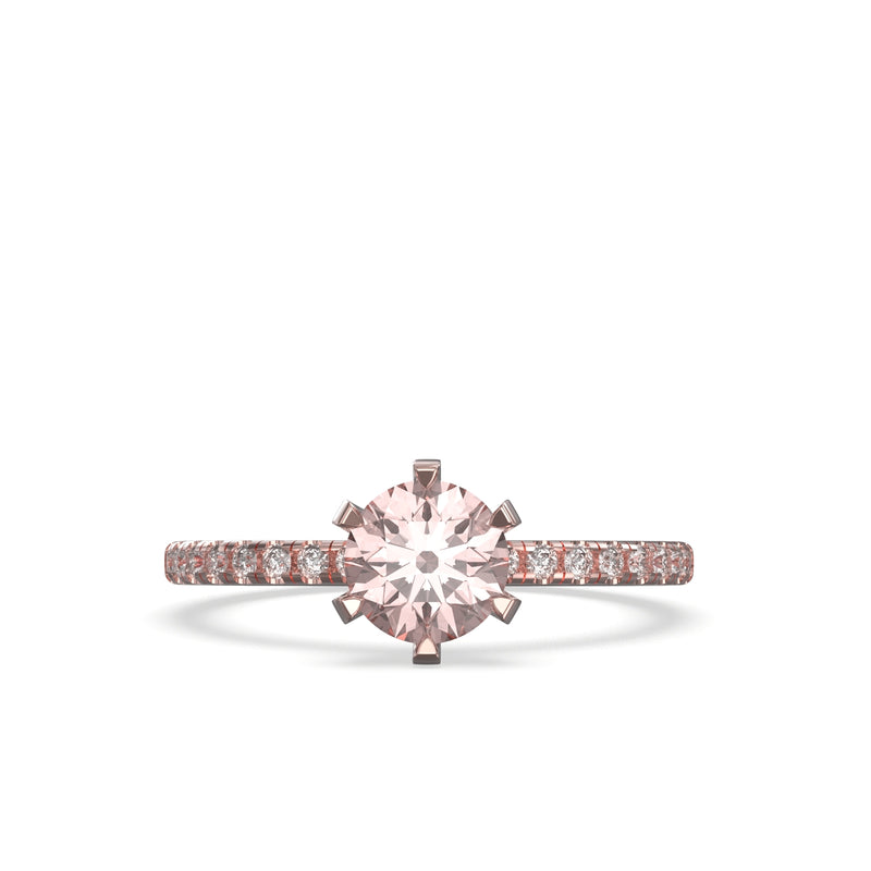 morganite and diamond ring