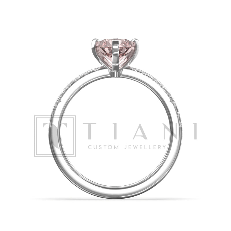 morganite and diamond ring
