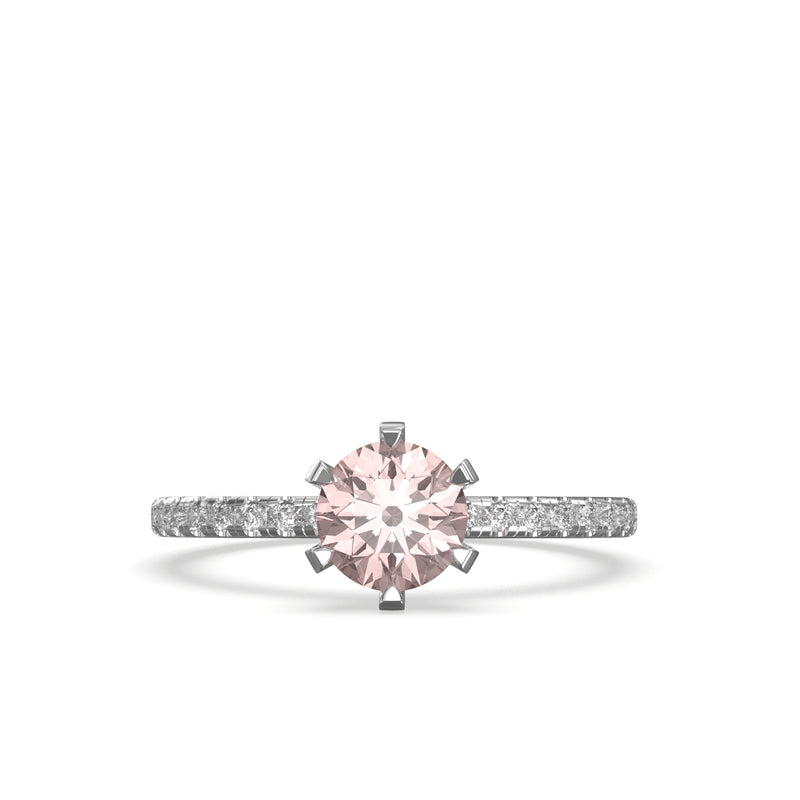 morganite and diamond ring