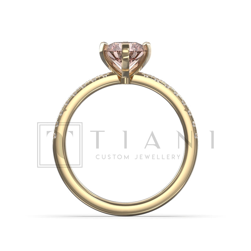 morganite and diamond ring