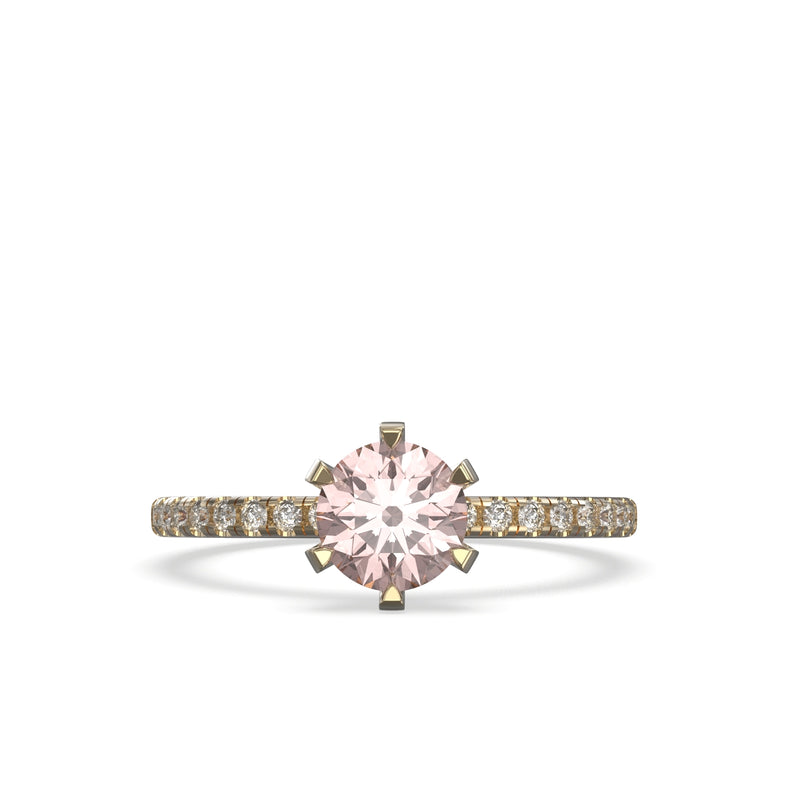 morganite and diamond ring