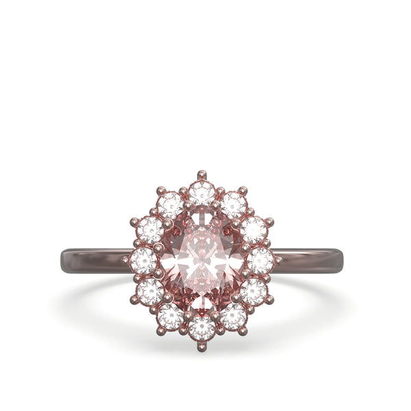 morganite and diamond ring 
