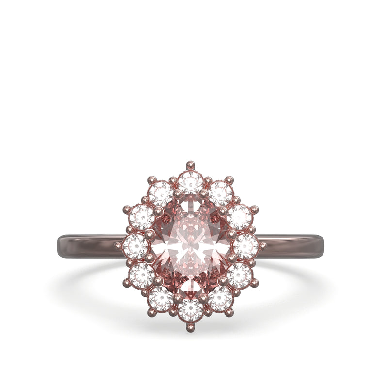 morganite and diamond ring 