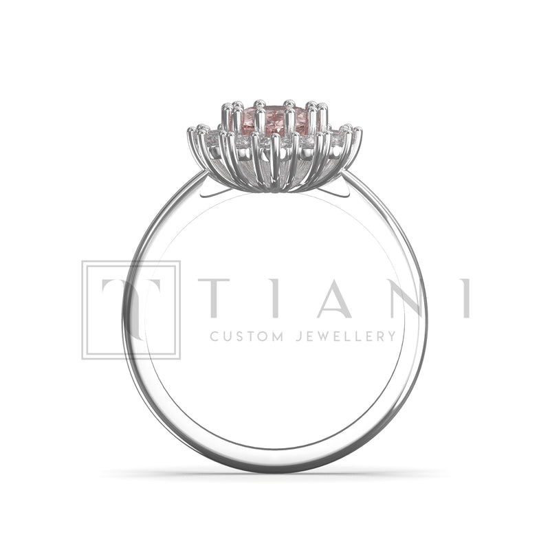 morganite and diamond ring 