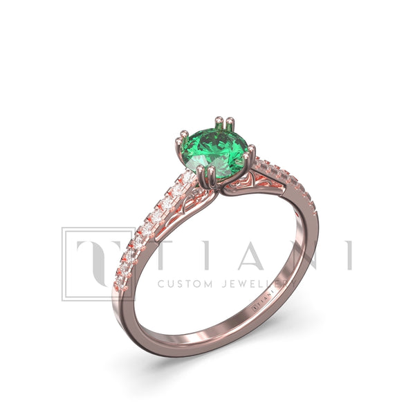 natural emerald ring